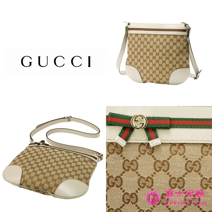 GUCCI/グッチ MAYFAIR定番キャンバスGG柄ボウディテールスモールショルダーバッグ 257065 FFKPG 8420 
